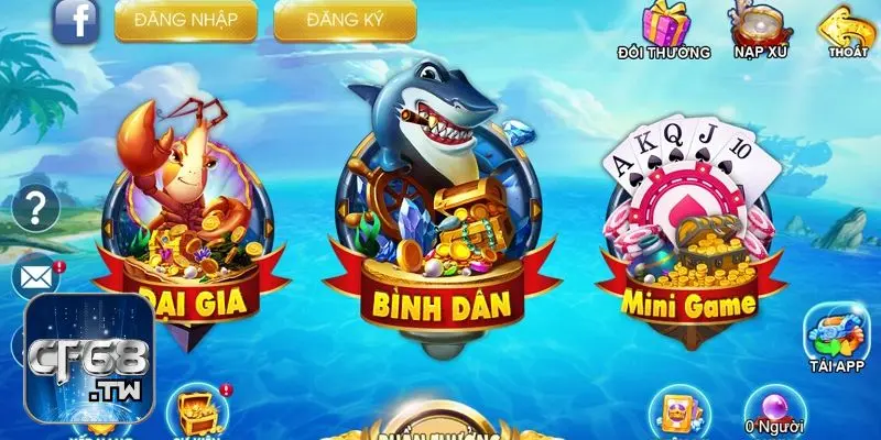 Giao diện game bắn cá bùng nổ